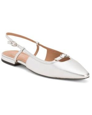 Marshalls Leather Cassidy Slingback Flats For - White