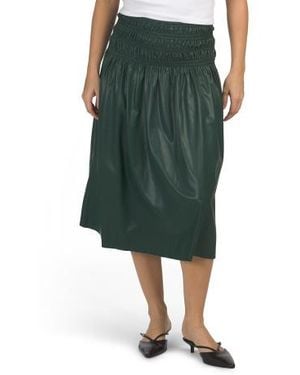 Marshalls Faux Leather Midi Skirt For - Green