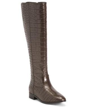 Marshalls Patent Leather Tinsley Comfort Riding Boots For - Brown