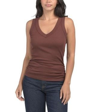 Marshalls Blanche Tank Top With Ruched Sides For - Purple