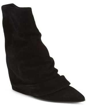 Marshalls Suede Slouchy Booties For - Black