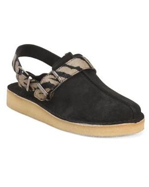 Marshalls Suede Trek Mule Comfort Shoes For - Black