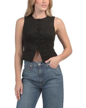 Marshalls Faux Suede Vest For - Black