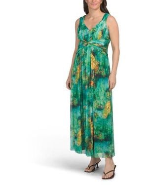 slim fit dress slacks Paradise Lost Mesh Halter Maxi Dress Green main image 0
