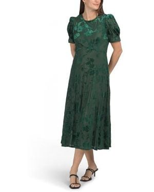 Marshalls Floral Velvet Maxi Dress For - Green