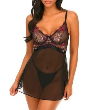 Marshalls Leanna Babydoll Chemise For - Black