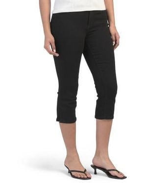 Marshalls High Waist Pedal Pusher Jeans With Vented Cuffs For - Black