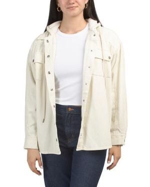 Marshalls Hooded Corduroy Jacket - White