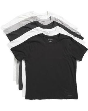 Marshalls 5Pk Classic Crew Neck Undershirt T-Shirts For - Black