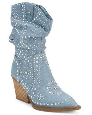 Marshalls Linsey Western Booties For - Blue