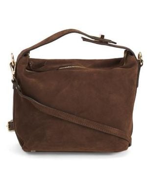 Marshalls Suede Folded Handle Satchel For - Brown