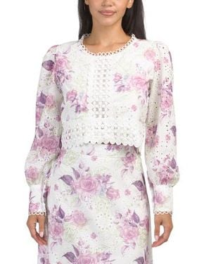 Marshalls Lace Blouse For - Purple