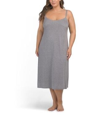 Marshalls Plus Size Shangri La Nightgown For - Gray