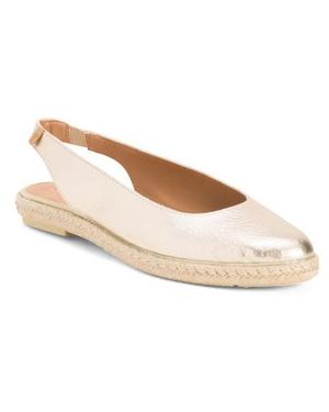 Marshalls Leather Espadrille Slingback Sandals For - White