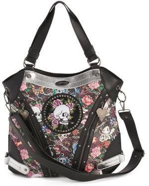 Marshalls Oversized Skull Heather Tote For - Black