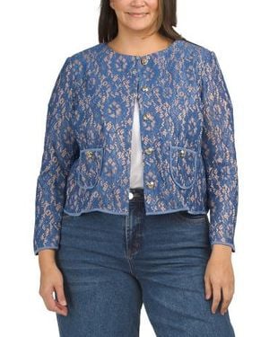 Marshalls Plus Lace Jacket For - Blue