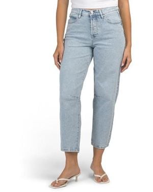 Marshalls High Rise Barrel Leg Knee Dart Jeans For - Blue