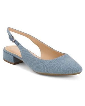 Marshalls Wide Width Cassius Comfort Slingback Flats For - Blue