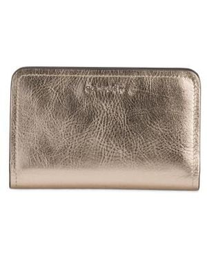 Marshalls Leather Elm Avenue Metallic Medium Bifold Wallet For - Brown