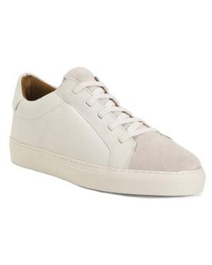 Marshalls Leather Fisher Slip On Sport Casual Sneakers For - White