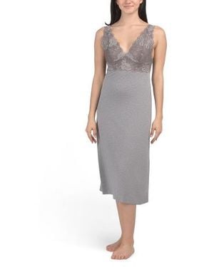 Marshalls Zen Floral Lace Nightgown For - Gray