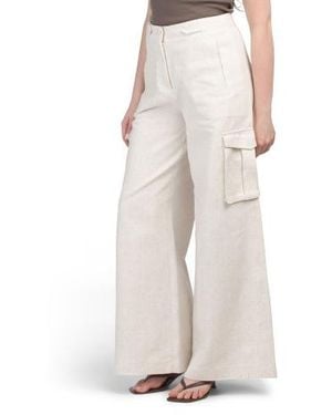 Marshalls Linen Blend Bernee Cargo Pants For - Natural
