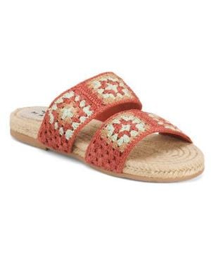 Marshalls Crochet Two Band Sandals For - Pink