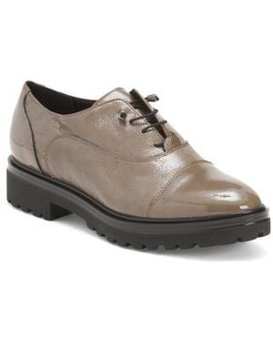 Marshalls Patent Leather Laced Up Loafers For - Brown