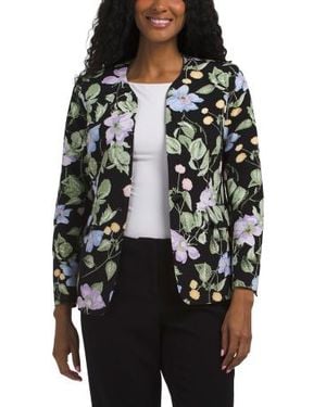 Marshalls Petite Printed Scuba Jacket For - Black