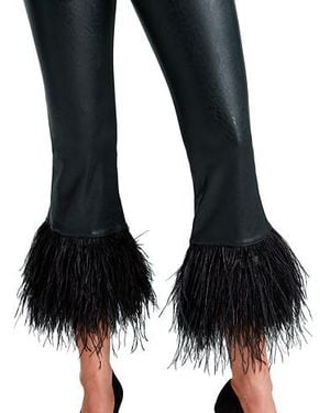 Marshalls Faux Leather Cropped Feather Leggings For - Black