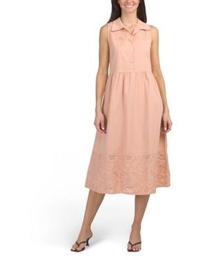 Marshalls Sleeveless Embroidered Maxi Dress For - Pink