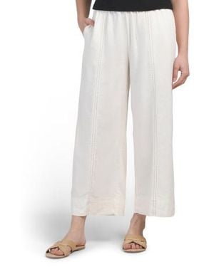 Marshalls Linen Blend Split Leg Pants For - White