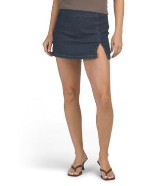 Marshalls Denim Skort With Slit For - Blue