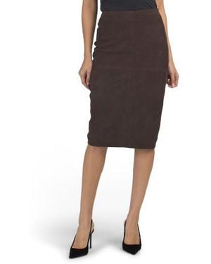 Marshalls Suede Dawn Skirt For - Brown