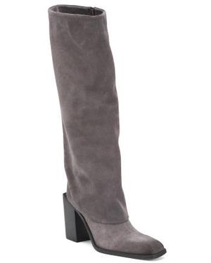 Marshalls Leather Fold Over High Shaft Boots For - Gray
