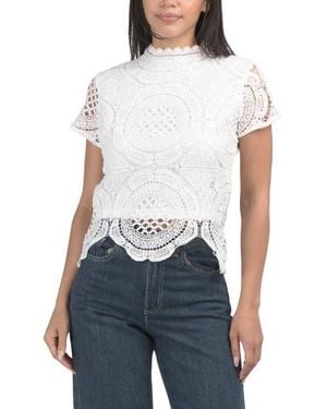 Marshalls Medallion Crochet Top For - White