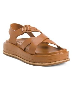 Marshalls Leather Townes Midform Sandals For - Brown
