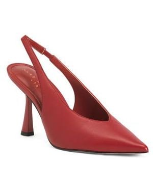 Marshalls Leather Esther Choked Up Slingback Heels For - Red