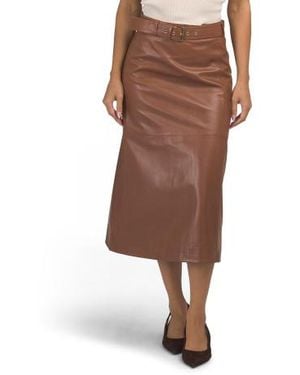 Marshalls Leather Debbie Skirt For - Brown