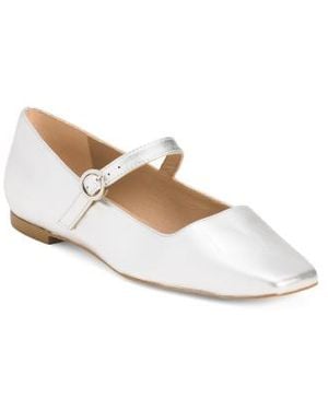 Marshalls Leather Willow Mary Jane Flats For - White