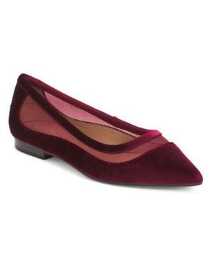 Marshalls Novan Velvet Ballet Flats For - Red