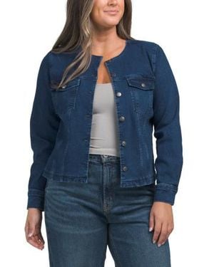Marshalls Collarless Jean Jacket For - Blue