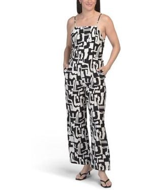 Marshalls Printed Jumpsuit With Open Back For - White