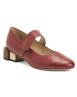 Marshalls Leather Fable Mary Jane Heels For - Red