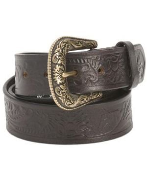 Marshalls Leather Western Style Belt For - Gray