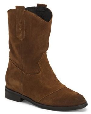 Marshalls Suede Western Booties For - Brown