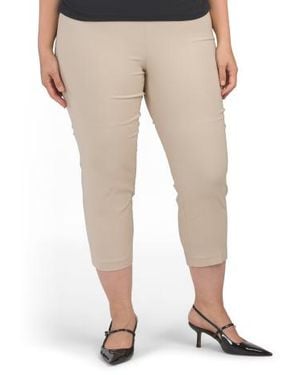 Marshalls Plus Pull On Cropped Pants For - Natural