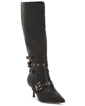 Marshalls Suede Tyleen Kitten Heel Tall Shaft Boots For - Black