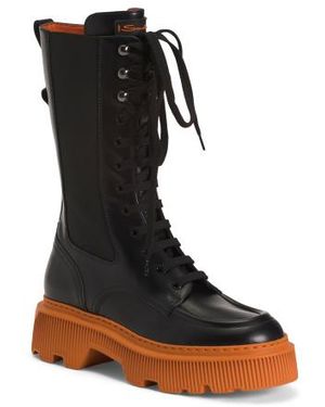 Marshalls Leather Mid Shaft Boots For - Black