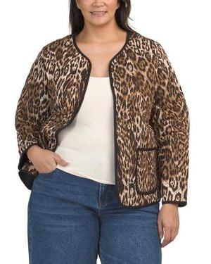 Marshalls Plus Quilted Reversible Jacket For - Brown